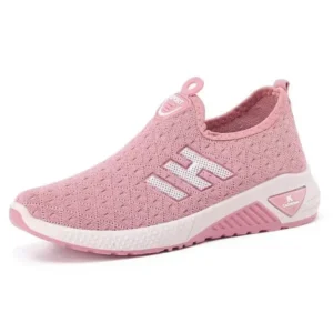 Whataoffers Women Fashion Fly Woven Breathable Casual Sneakers