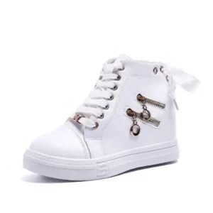 Whataoffers Platform Lace-Up Sneakers