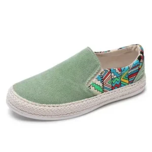 Whataoffers Men'S Fashion Espadrille Sole Canvas Shoes