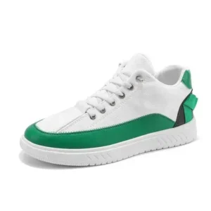 Whataoffers Men'S Fashion Color Matching Pu Simple Sneakers