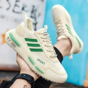 Whataoffers Men'S Fashion Stripe Breathable Sneakers