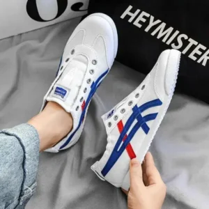 Whataoffers Men Casual Breathable Flat Low Top Sneakers