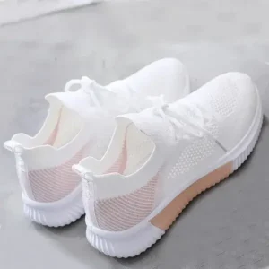 Whataoffers Women Fashion Color Blocking Breathable Sneakers