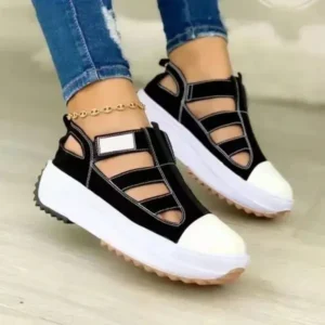 Whataoffers Creative Cutout Platform Sneakers