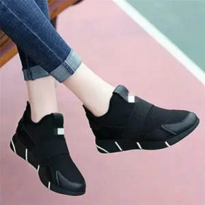 Whataoffers Women Fashion Slip On Round-Toe Shoes