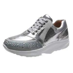 Whataoffers Women Fashion Rhinestones Sneakers