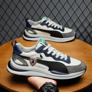 Whataoffers Men Casual Color Matching Breathable Sneakers