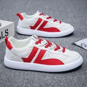 Whataoffers Men Fashion Color Matching Low Top Shoes