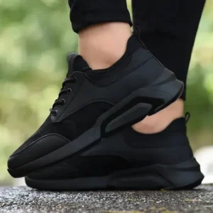 Whataoffers Men Fashion Solid Color Mesh Sneakers