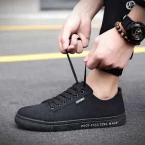 Whataoffers Men Casual Canvas Breathable Shoes