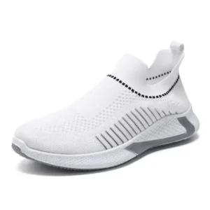 Whataoffers Men Fashion Summer Flyknit Breathable Sneakers