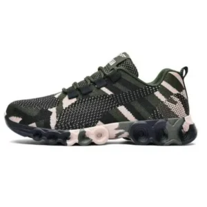 Whataoffers Couple Casual Camouflage Pattern Lace Up Design Breathable Sneakers