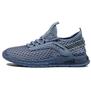 Whataoffers Men Casual Breathable Hollow Mesh Soft Sole Sports Shoes