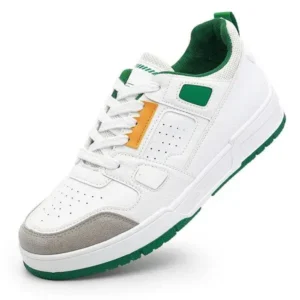 Whataoffers Men Casual Low Top Breathable Pu Sports Shoes