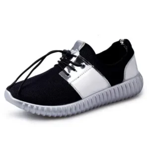 Whataoffers Men Casual Color Matching Mesh Breathable Wear-Resistant Sports Shoes