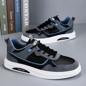 Whataoffers Men'S Fashion Hollow Mesh Breathable Sneakers