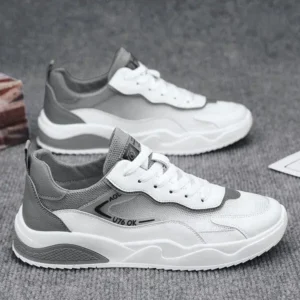 Whataoffers Men'S Casual Breathable Color Block Mesh Sneakers