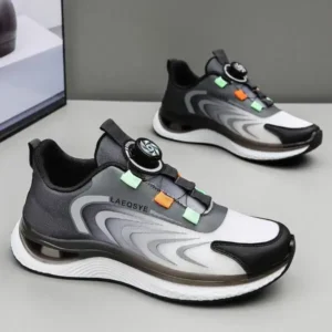 Whataoffers Men'S Casual Color Matching Soft Sole Shock-Absorbing Running Sneakers