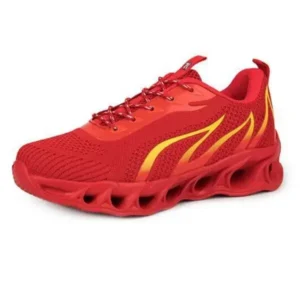 Whataoffers Men'S Fashion Flame Pattern Breathable Mesh Sneakers