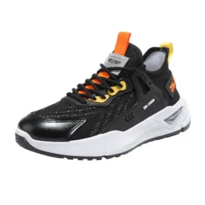 Whataoffers Men'S Fashion Breathable Mesh Color Block Sneakers