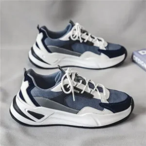 Whataoffers Men'S Fashion Breathable Mesh Platform Sneakers