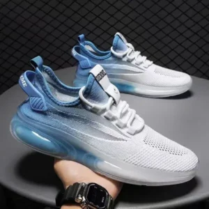 Whataoffers Men'S Fashion Jelly Bottom Mesh Breathable Sneakers