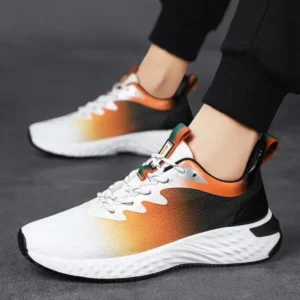 Whataoffers Men'S Fashion Breathable Mesh Color Block Sneakers