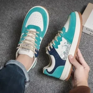 Whataoffers Men'S Fashion Color Matching Breathable Sneakers