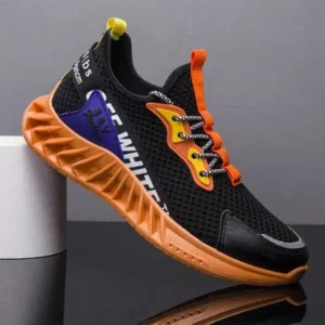 Whataoffers Men'S Fashion Breathable Color Block Air Cushion Sneakers