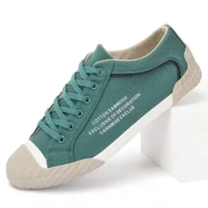 Whataoffers Men'S Fashion Breathable Color Block Canvas Shoes