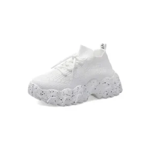 Whataoffers Women Casual Mesh Breathable Platform Sneakers