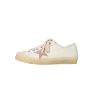 Whataoffers Women Fashion Casual Lace-Up Pink Star Sneakers