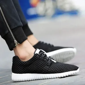 Whataoffers Men Fashion Breathable Mesh Lightweight Sneakers