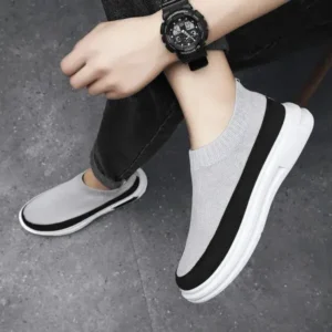 Whataoffers Men Fashion Breathable Lightweight Platform Shoes