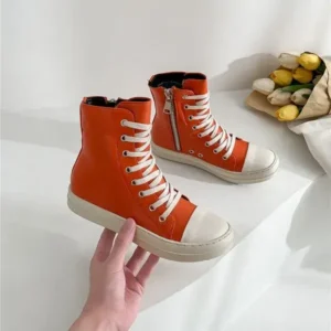 Whataoffers Orange Up Platform High Top Casual Shoes