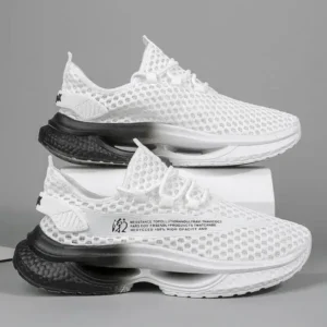 Whataoffers Men Fashion Breathable Hollow Mesh Sneakers